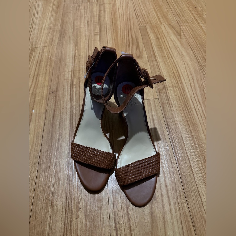 Vince Camuto Brown Woven Sandals